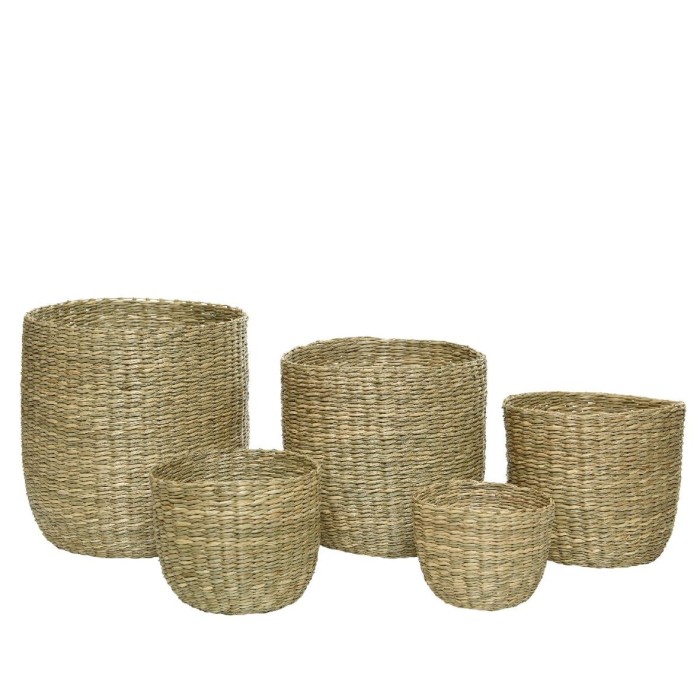 SET 5 CESTI INTRECCIATI NATURA